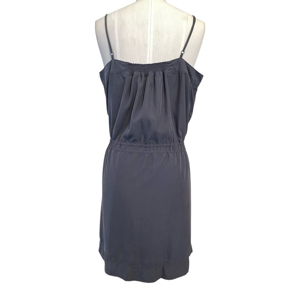 ❤️ GAP Charcoal Gray Drawstring Tie Waist Mini Dress - Picture 5 of 8